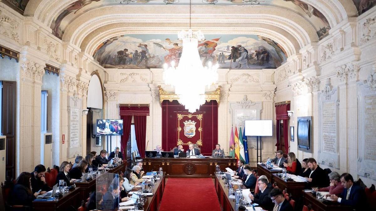 Pleno en el Ayuntamiento de Málaga