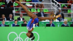 Simone Biles, en su última final de los Juegos de Río-2016.