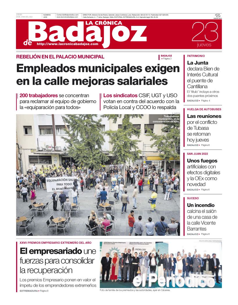 Consulta la portada correspondiente al día 23 de junio del 2022