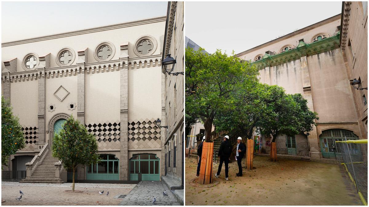 El acceso principal al CAP Raval Nord estará en la fachada trasera de la Misericòrdia, que ganará una cenefa decorativa y de ventilación