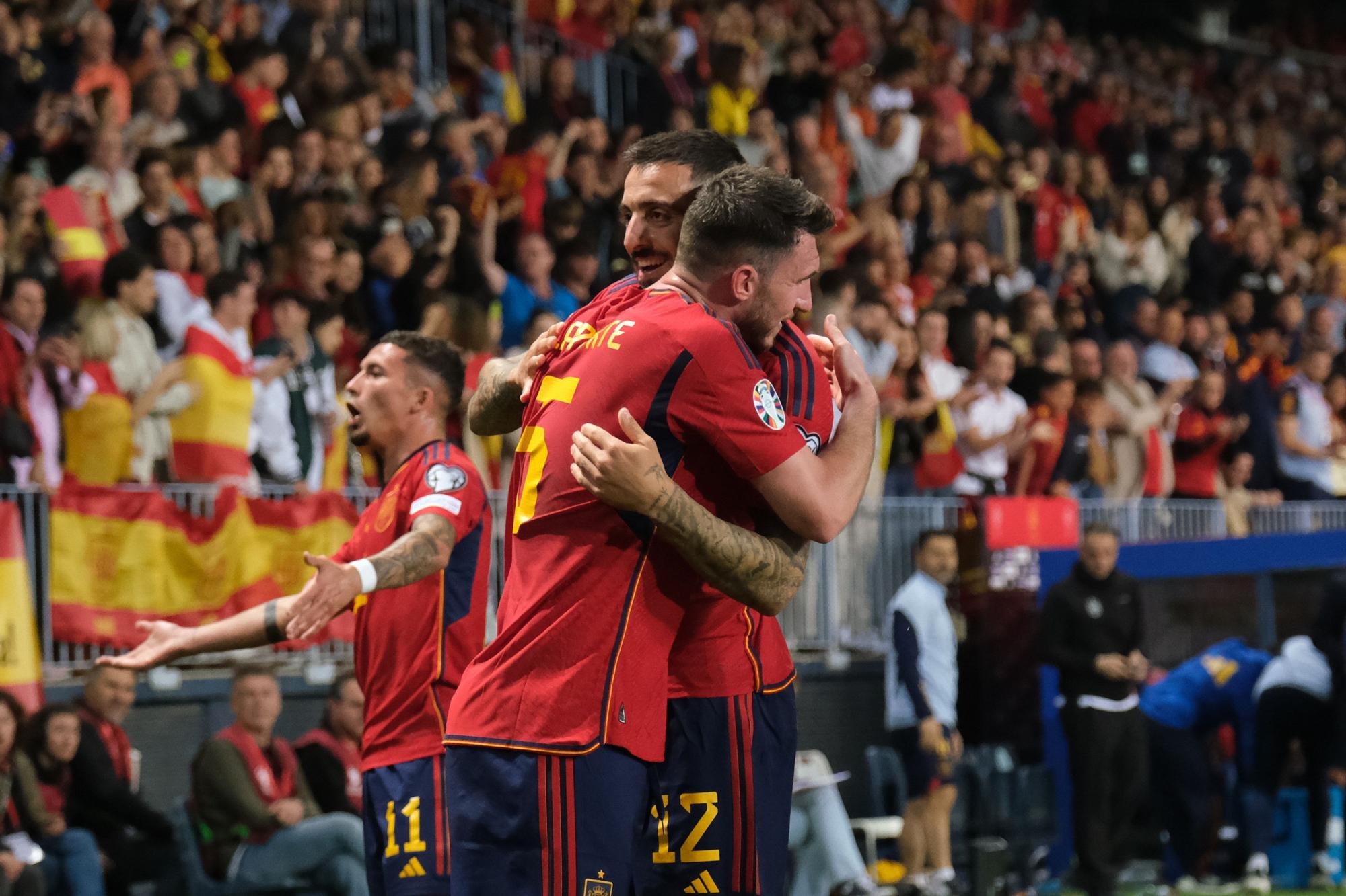 La Roja juega en Málaga contra Noruega, en imágenes