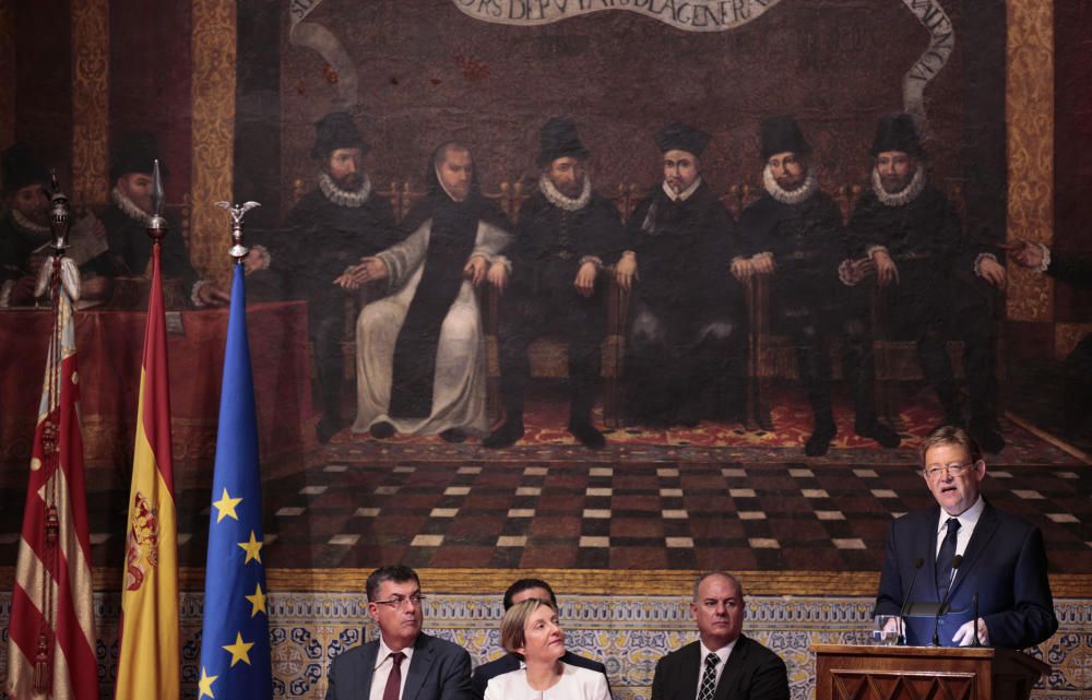 Acto institucional por el 9 d'Octubre en el Palau de la Generalitat