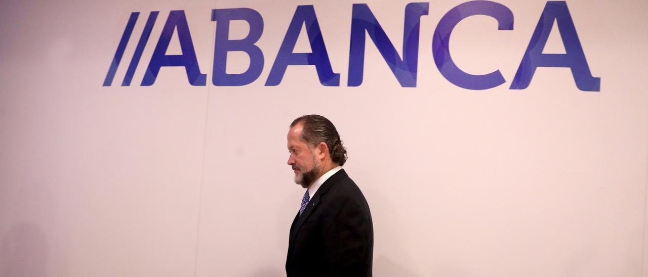 Juan Carlos Escotet, presentando, el pasado julio, los resultados de Abanca.