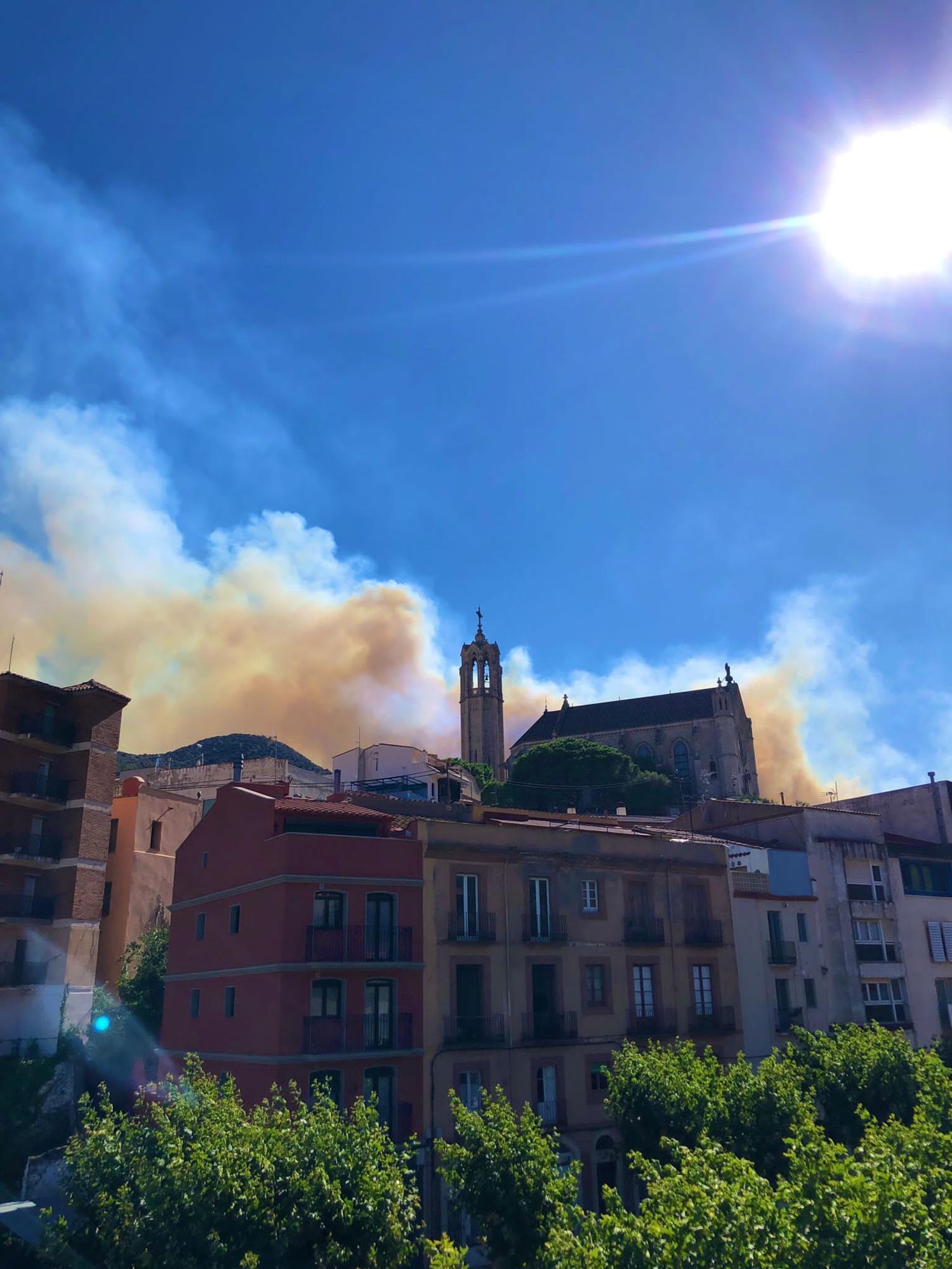 Incendi al pantà de Portbou