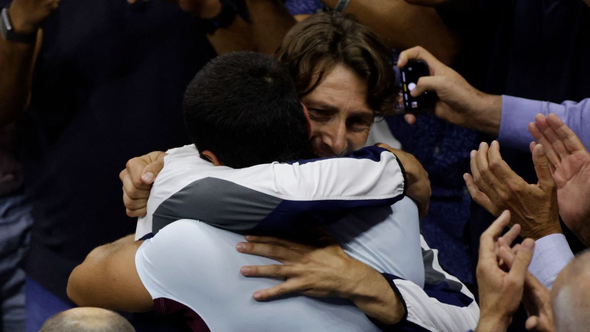 Alcaraz y Ferrero celebran el US Open