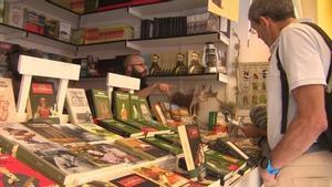 Una caseta de la Feria del Libro de Madrid.