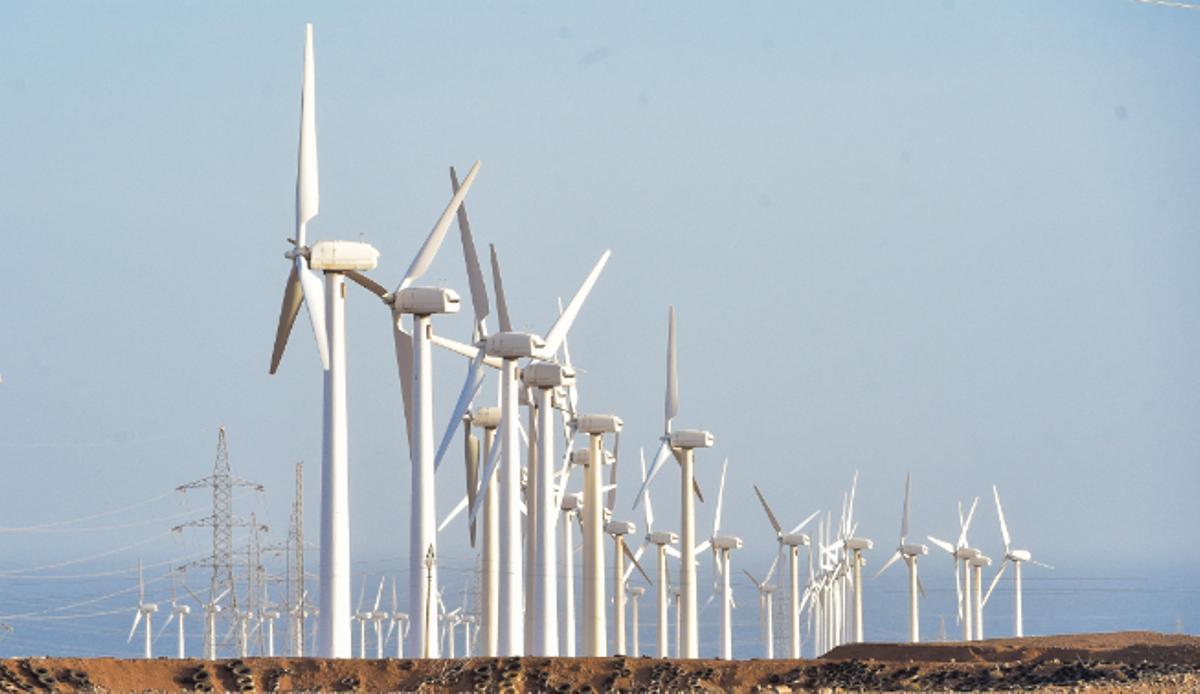 Aergeneradores en el barranco de Tirajana.