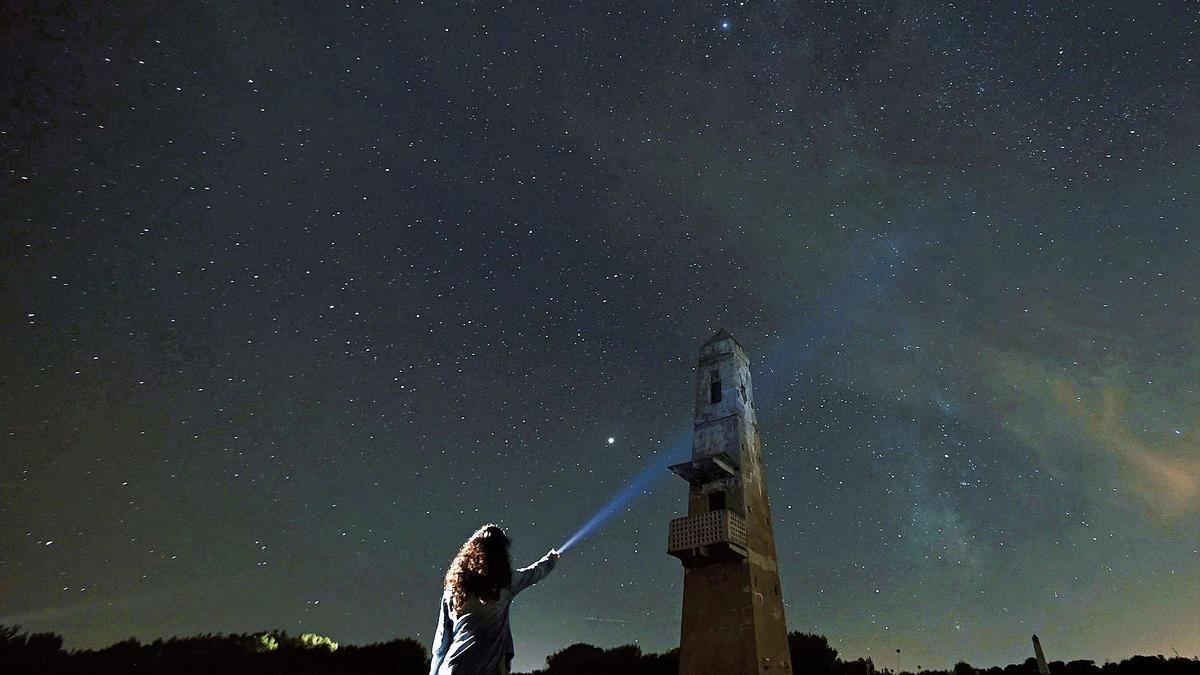 Imagen de archivo de perseidas desde la finca de Son Real, en Santa Margalida.