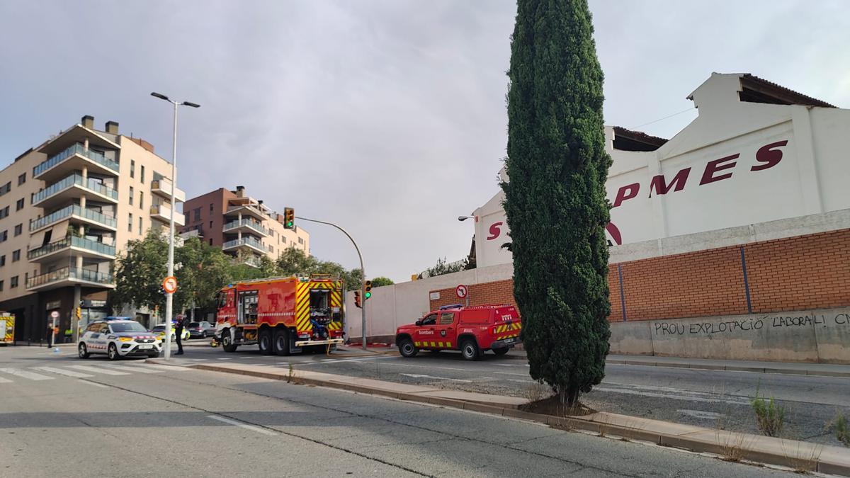 Incendi a la fàbrica Lipmes de Manresa