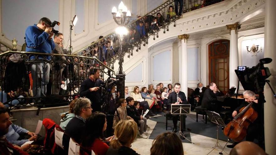 Un momento del concierto ofrecido ayer en el Conservatorio.