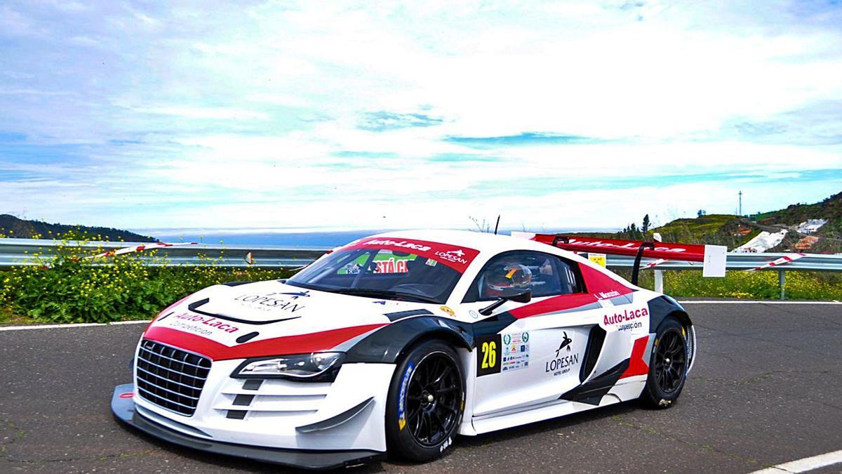 Luis Monzón, con el Audi R8 LMS, durante su participación ayer en la Subida de Juncalillo. | | MOTORACTUALIDAD.ES