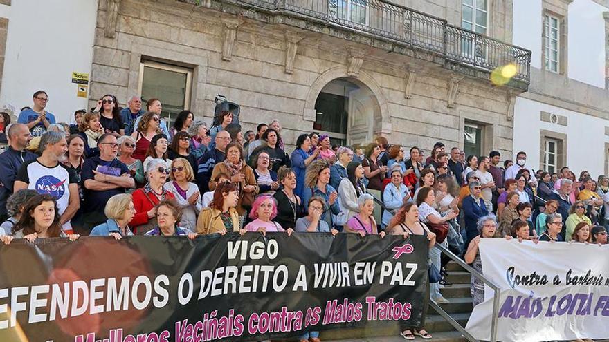 Protestas hoy en Vigo por el crímen machista de Oia.