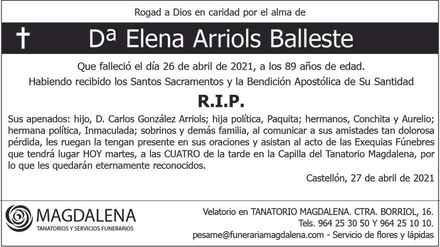 Dª Elena Arriols Balleste