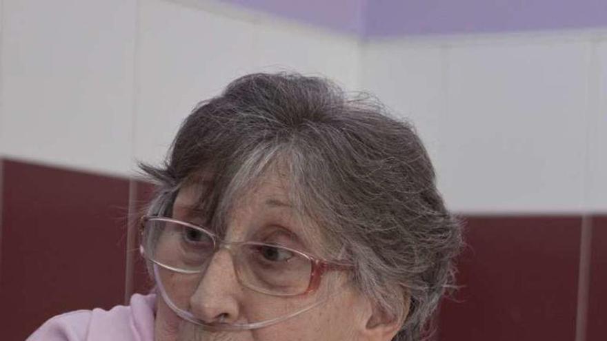 Conchita Valdés, en una imagen tomada en 2014 en el Sanatorio Adaro.