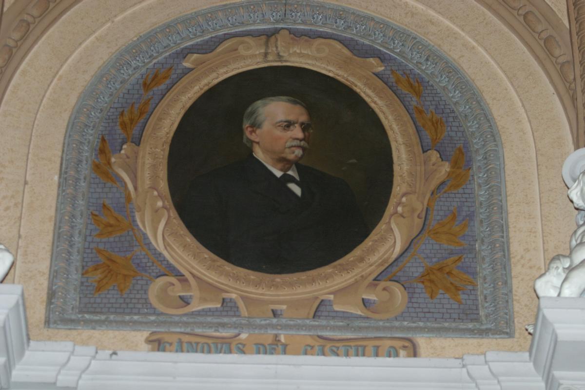 Retrato de Cánovas en el Salón de los Espejos del Ayuntamiento.