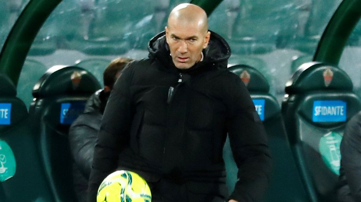 Zidane, en el partido en Elche