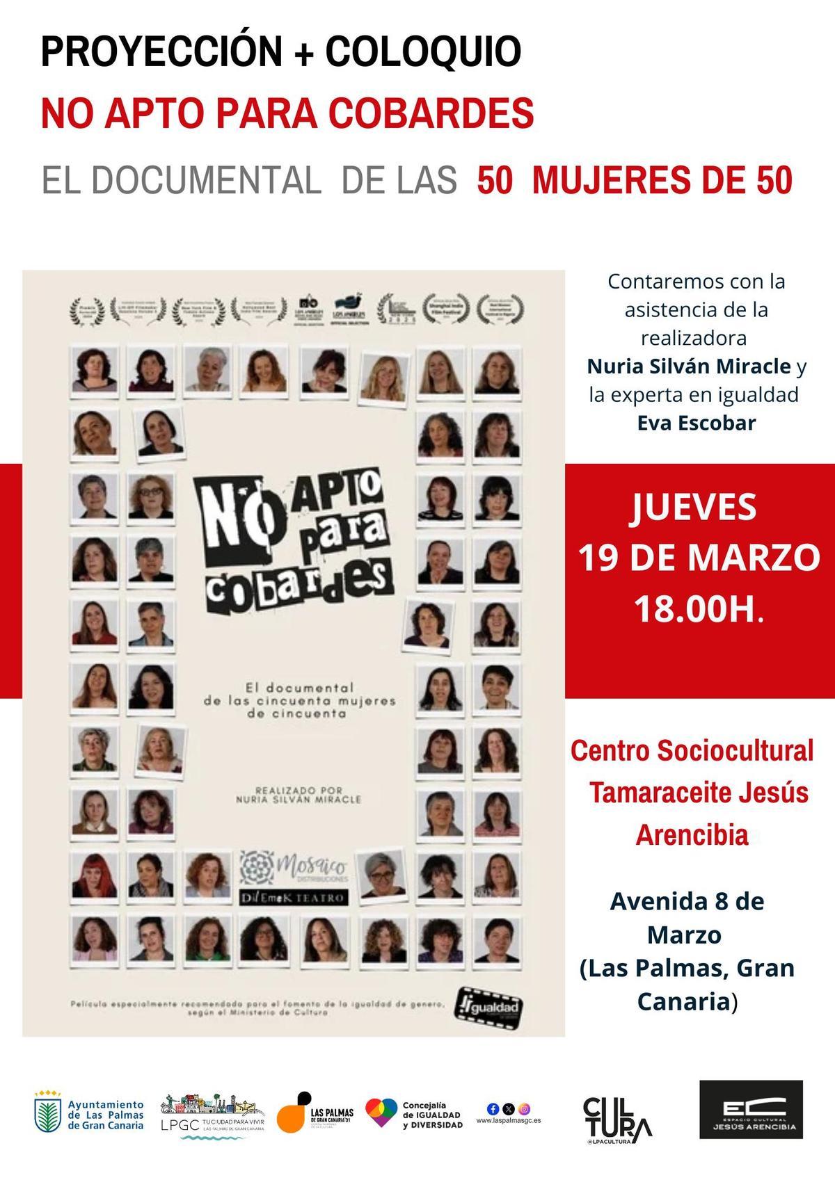 Cartel de 'No apto para cobardes'