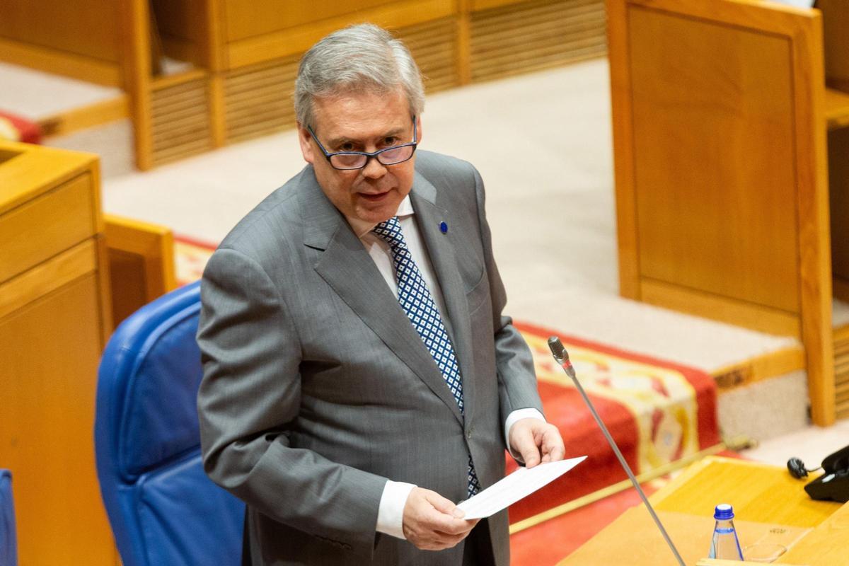 Gómez Caamaño en una imagen de archivo en el Parlamento de Galicia
