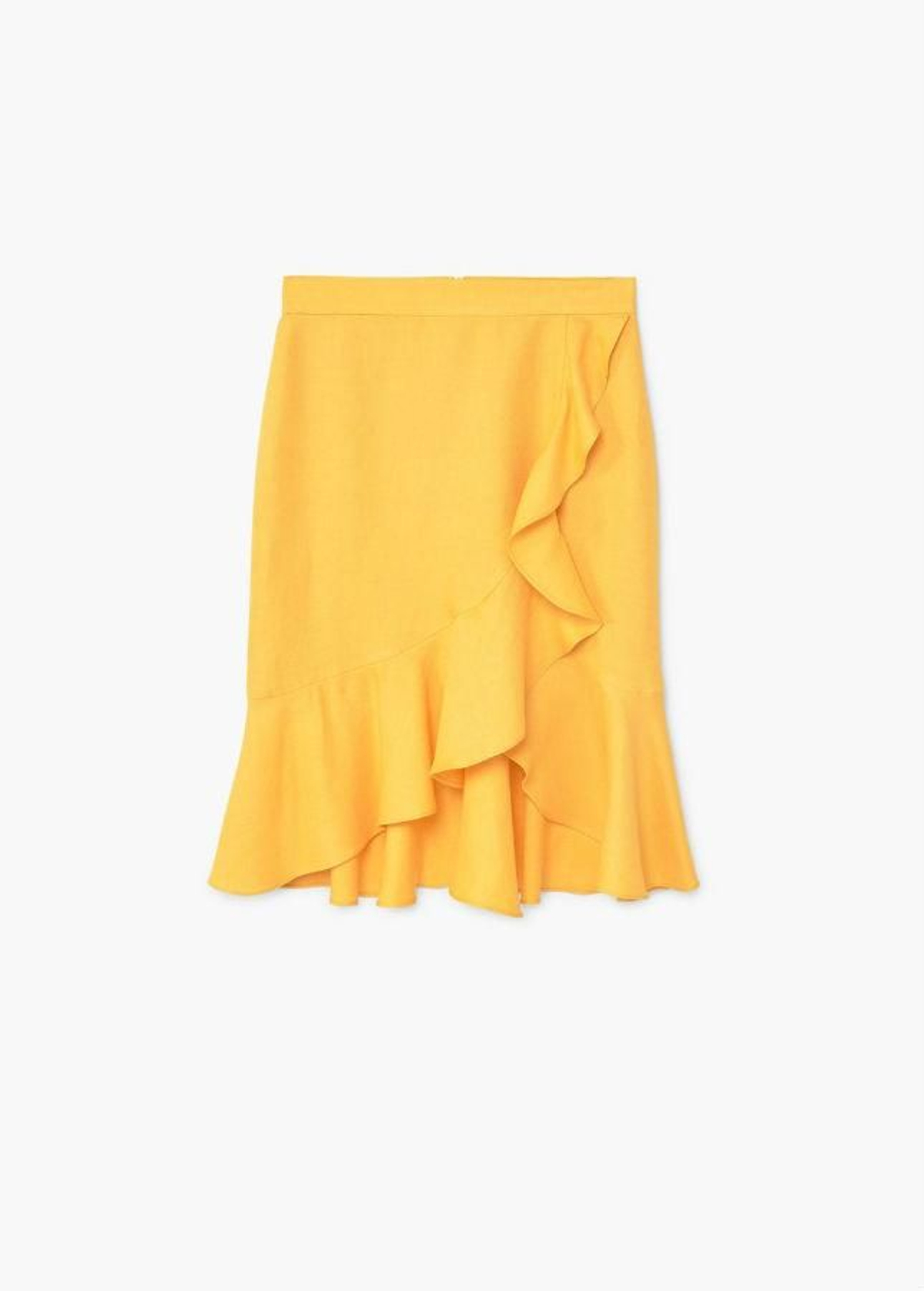 Prendas y complementos en amarillo: falda de Mango