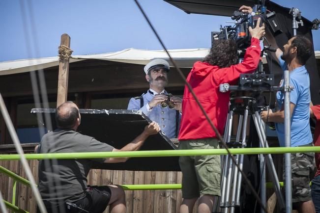 Rodaje en la antigua estación de jet-foil y el correillo La Palma