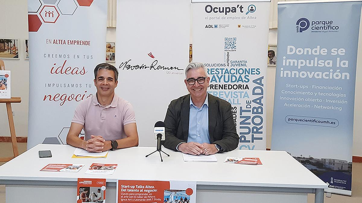 Presentación de la 7ª edición de Altea Emprende. A la derecha, el concejal José María Borja.