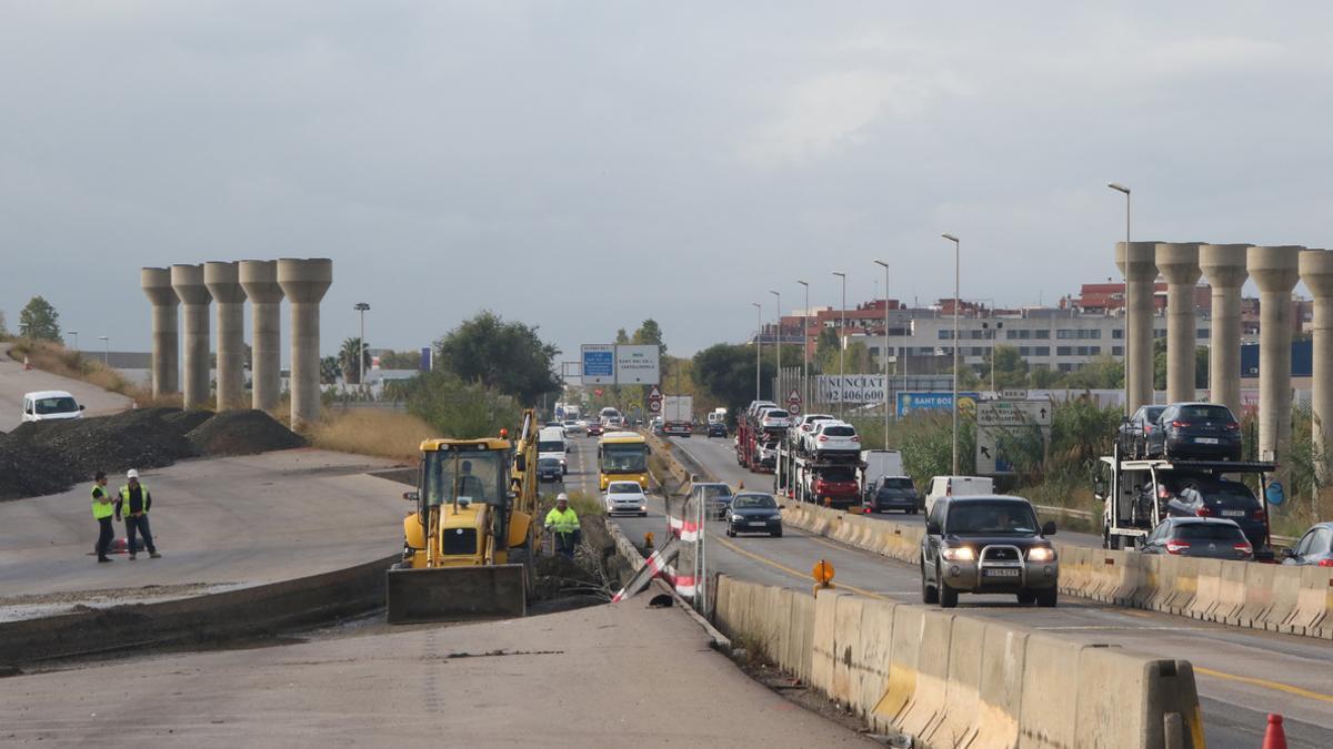 Obras del vial C-245 a Sant Boi.