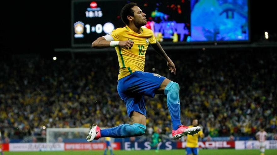 Neymar, estrella indiscutible de la selección de Brasil.