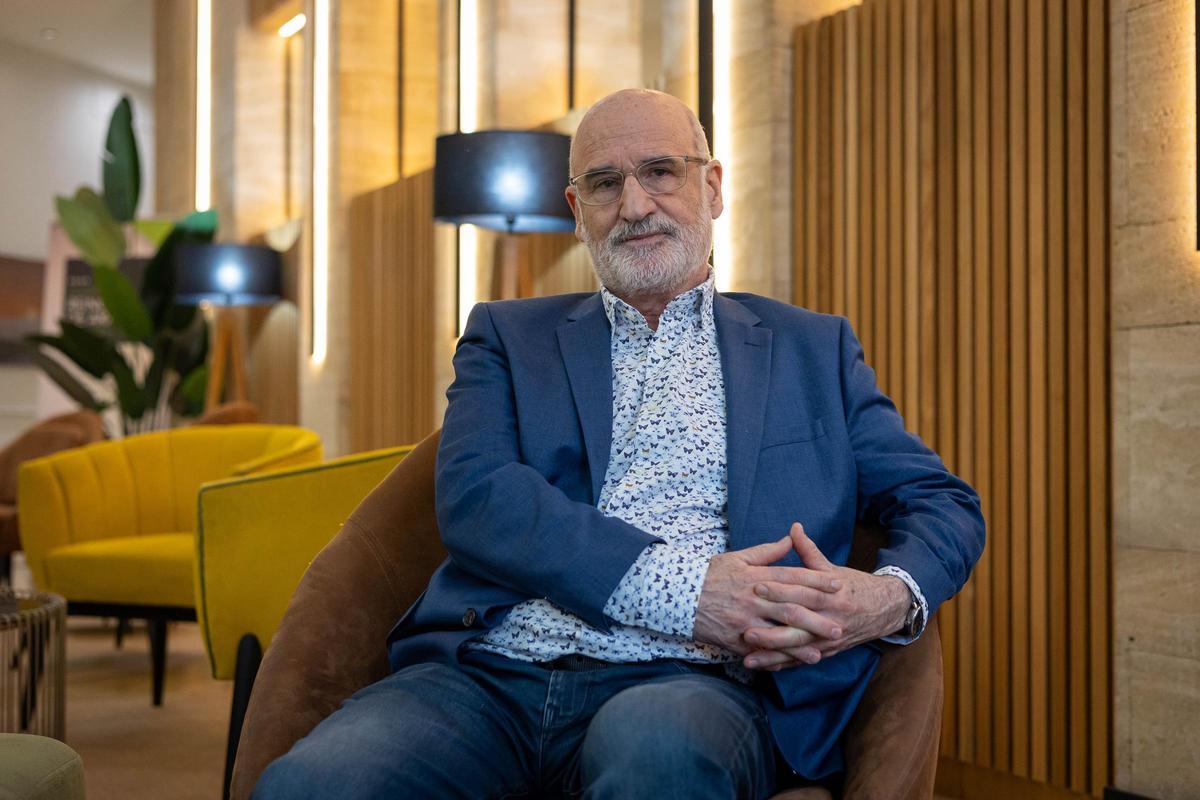 Fernando Aramburu, este viernes en Zaragoza.