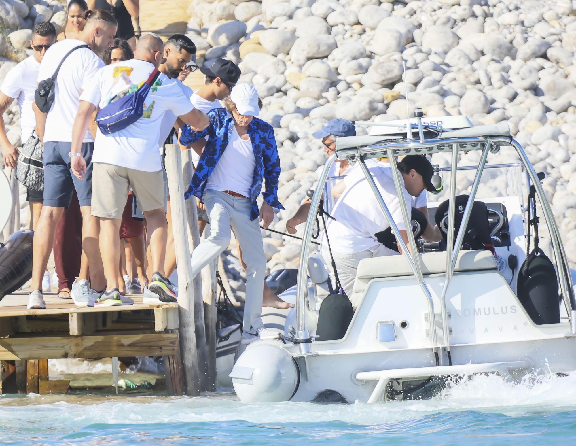 Mick Jagger y Leonardo Dicaprio, en Cala Jondal (Ibiza)