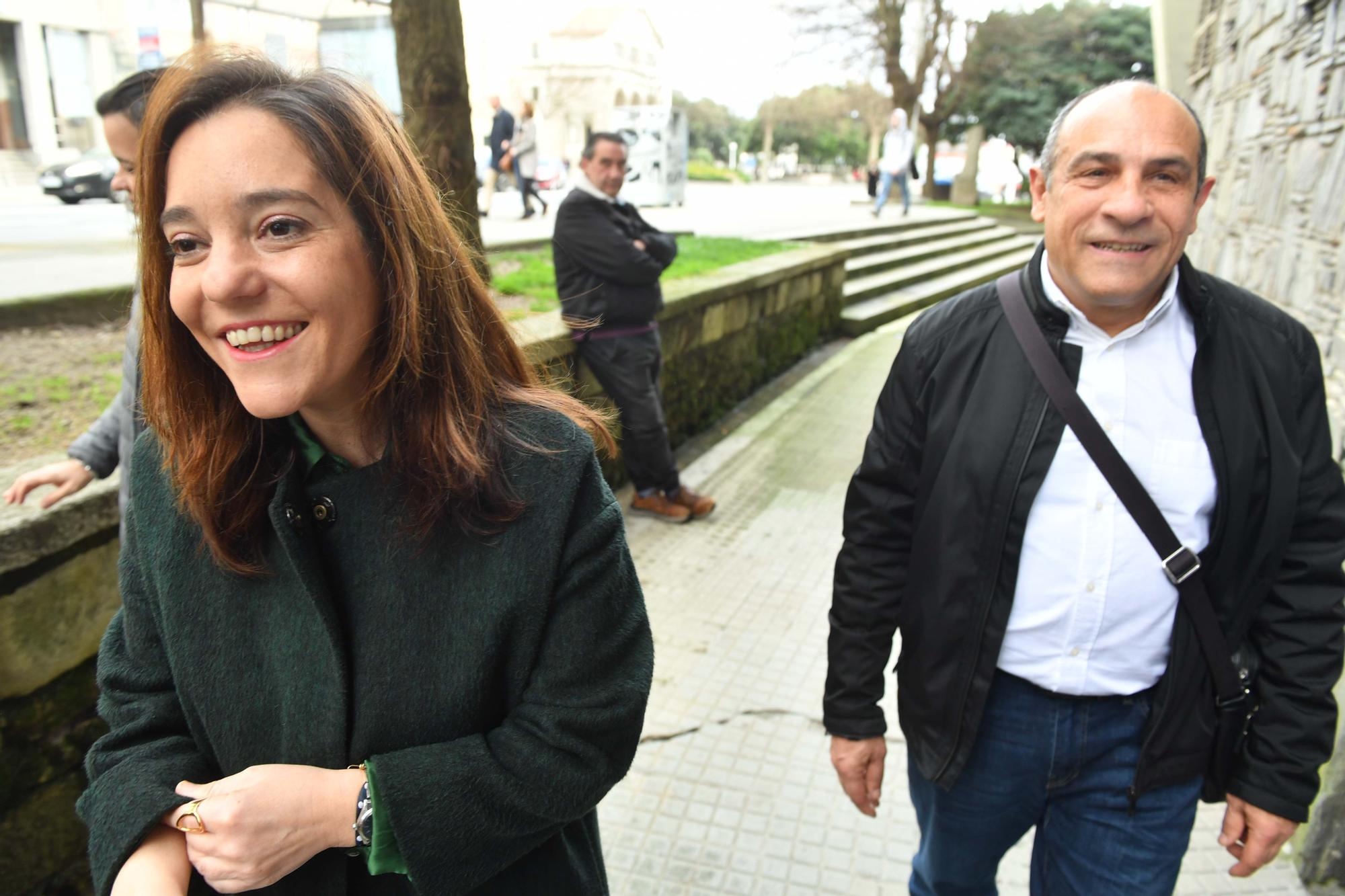 Inés Rey y Antonio Couceiro coinciden en la inauguración del nuevo de la Federación de Peñas Deportivistas en Riazor