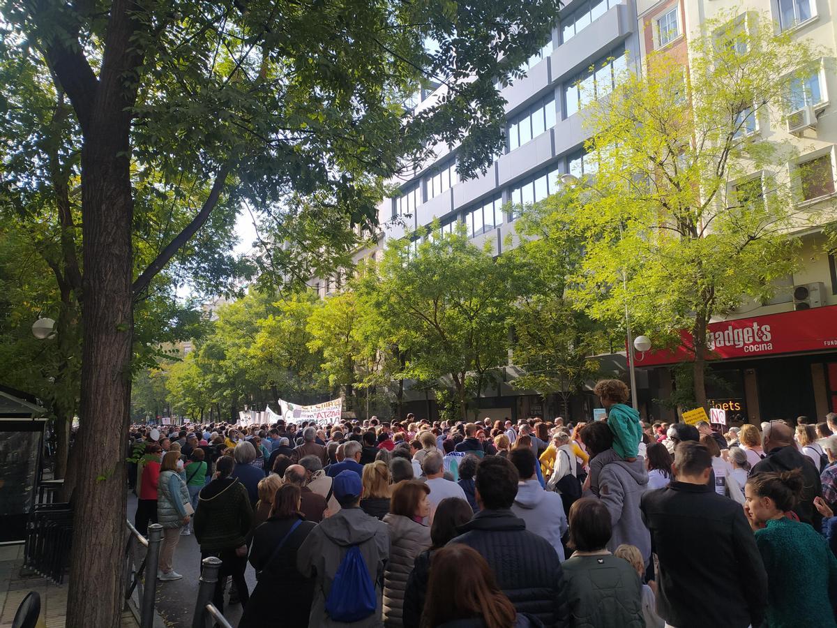 Marcha por la sanidad pública en Madrid.