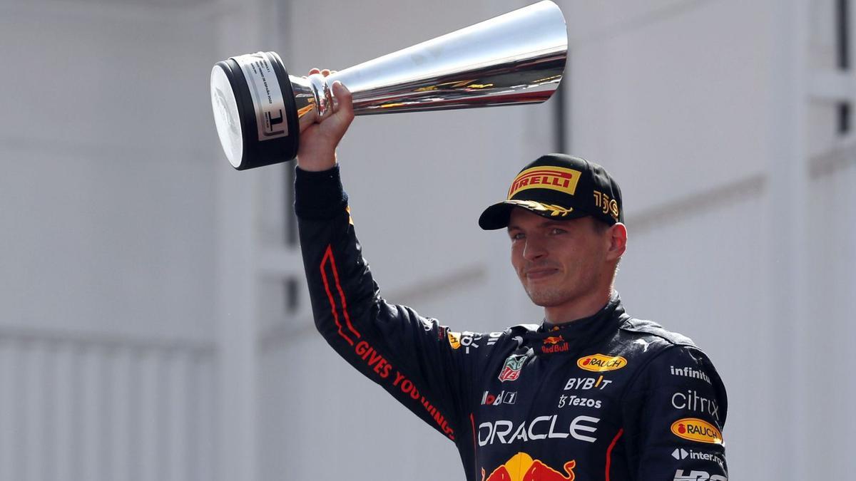 Verstappen celebra el triomf a Montmeló. | EFE