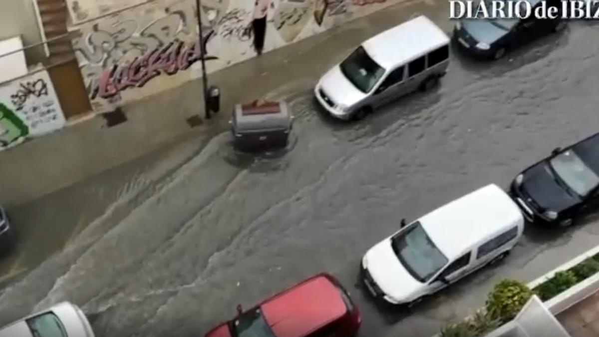 La lluvia inunda la isla