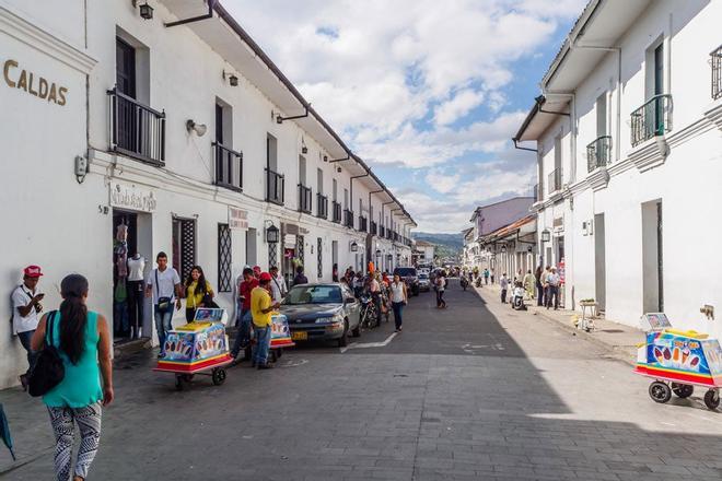 Las calles coloniales de Popayan