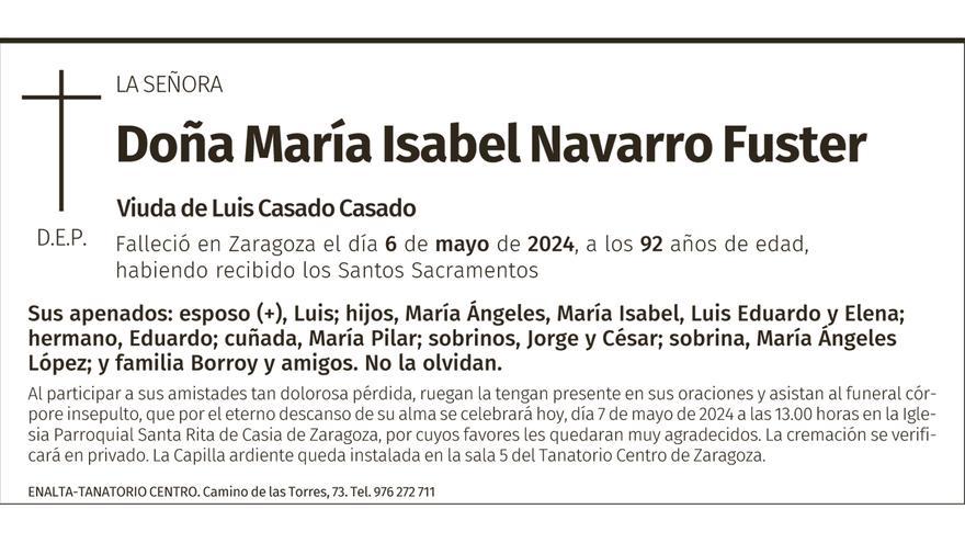 Doña María Isabel Navarro Fuster