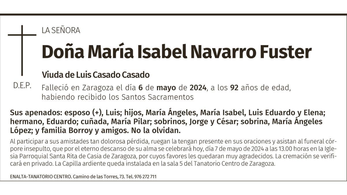Doña María Isabel Navarro Fuster