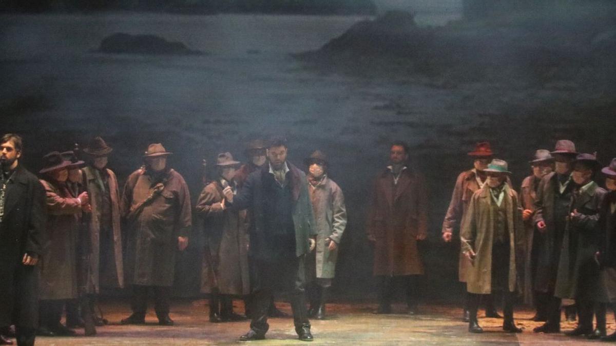 Una escena de la ópera ?lucia Lammermoor&#039;, que se ha representado este viernes en el Gran Teatro.