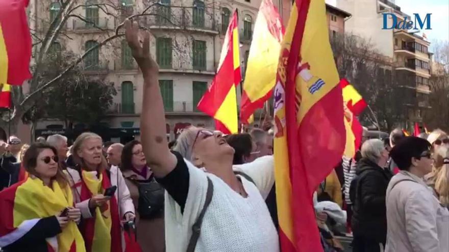 Unas 500 personas asisten a la manifestación en Palma contra las políticas de Pedro Sánchez