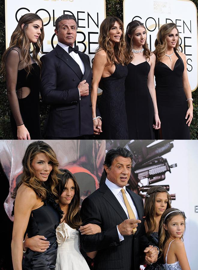 Las hijas de Sylvester Stallone y su esposa