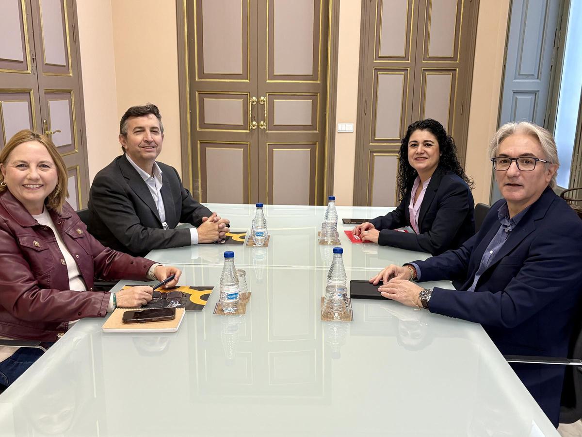 Inmaculada García, secrataria general de la CEV, Lafuente, García y Calero