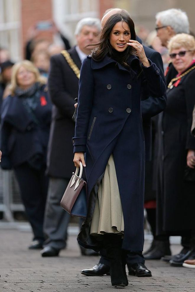 Meghan Markle con un espectacular bolso hecho en Epaña