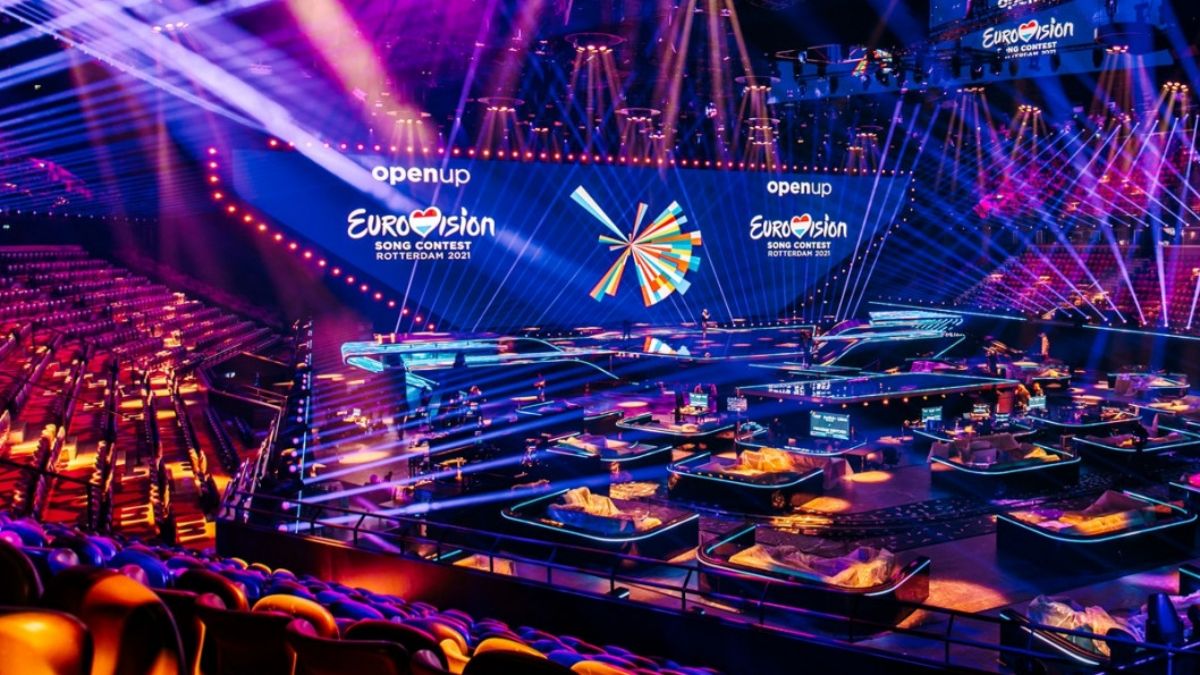 Imagen del escenario terminado de Eurovisión 2021