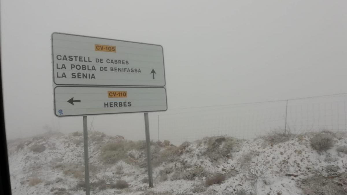 Nieva en el interior de Castellón