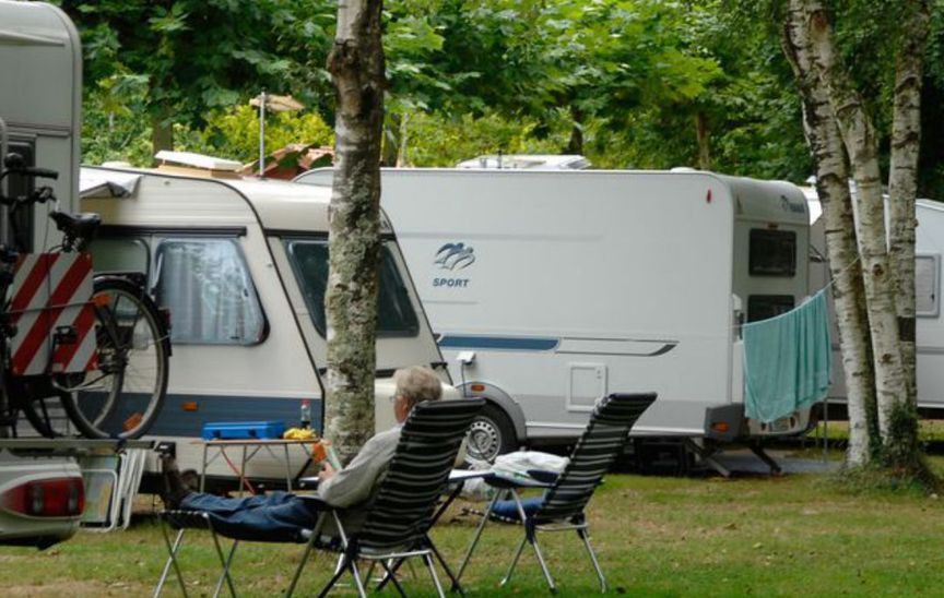 Caravanas en el camping de Santa Cruz.