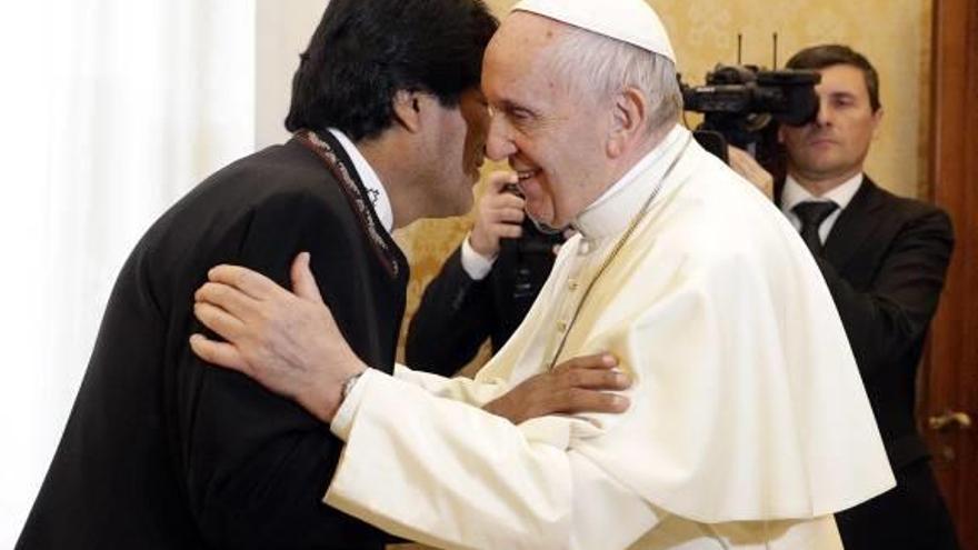 Vaticà Francesc es reuneix amb el president de Bolívia, Evo Morales