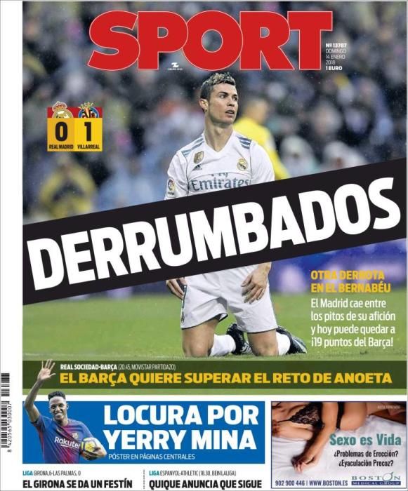 Portadas domingo 14 de enero de 2018