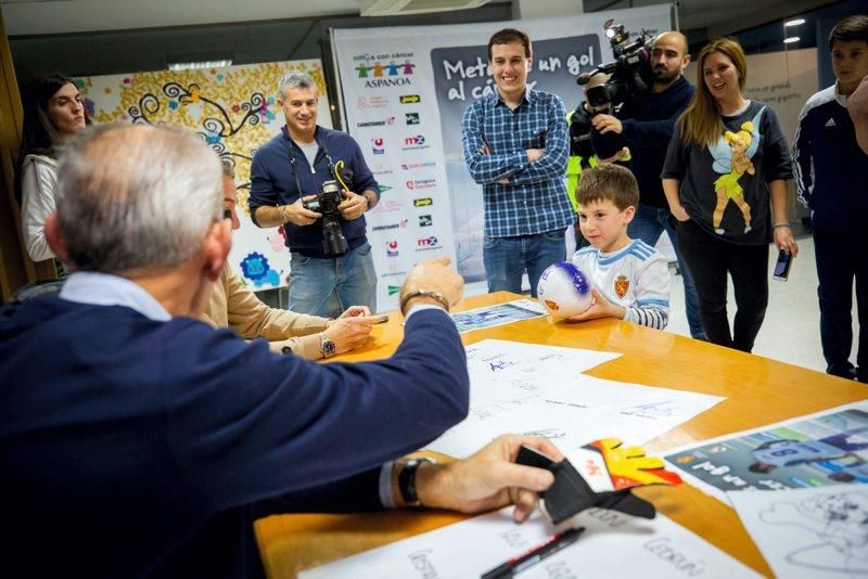 Cristian Álvarez, Andoni Cedrún y  Xavi Aguado en Aspanoa