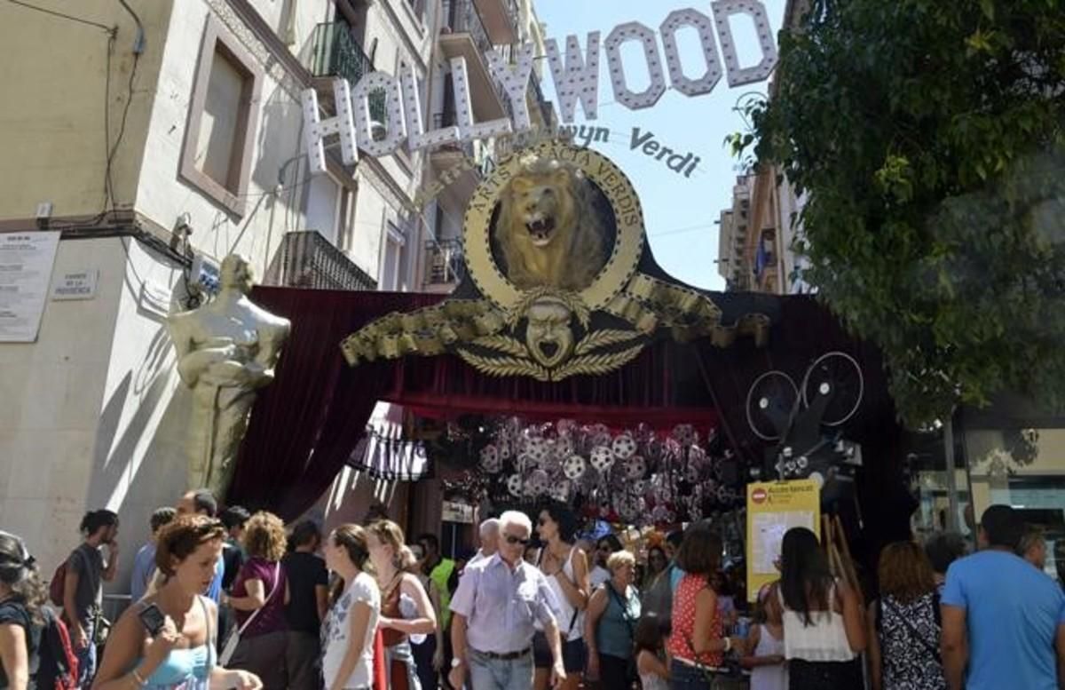 Entrada a la calle de Verdi en la fiestas de Gràcia de este año.