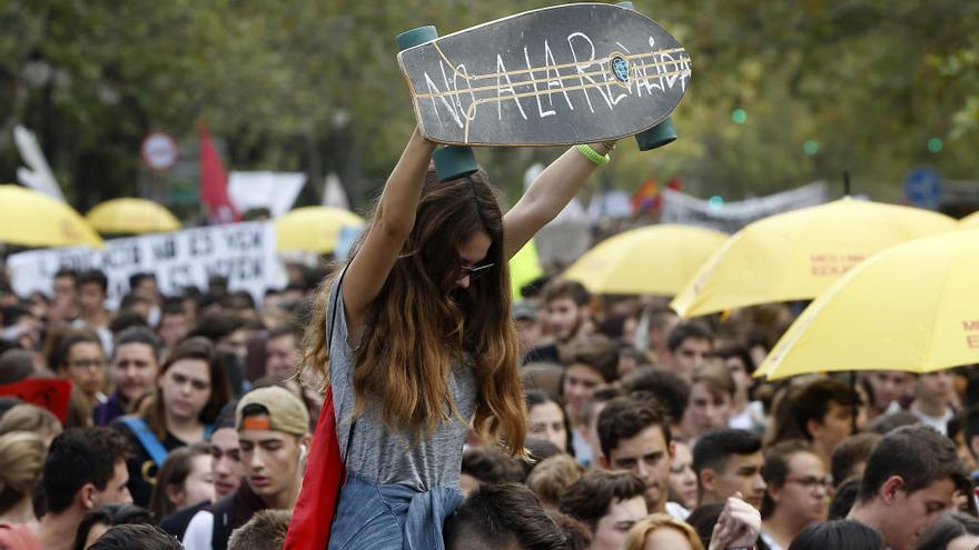 La manifestación contra la reválida de esta semana en Valencia.