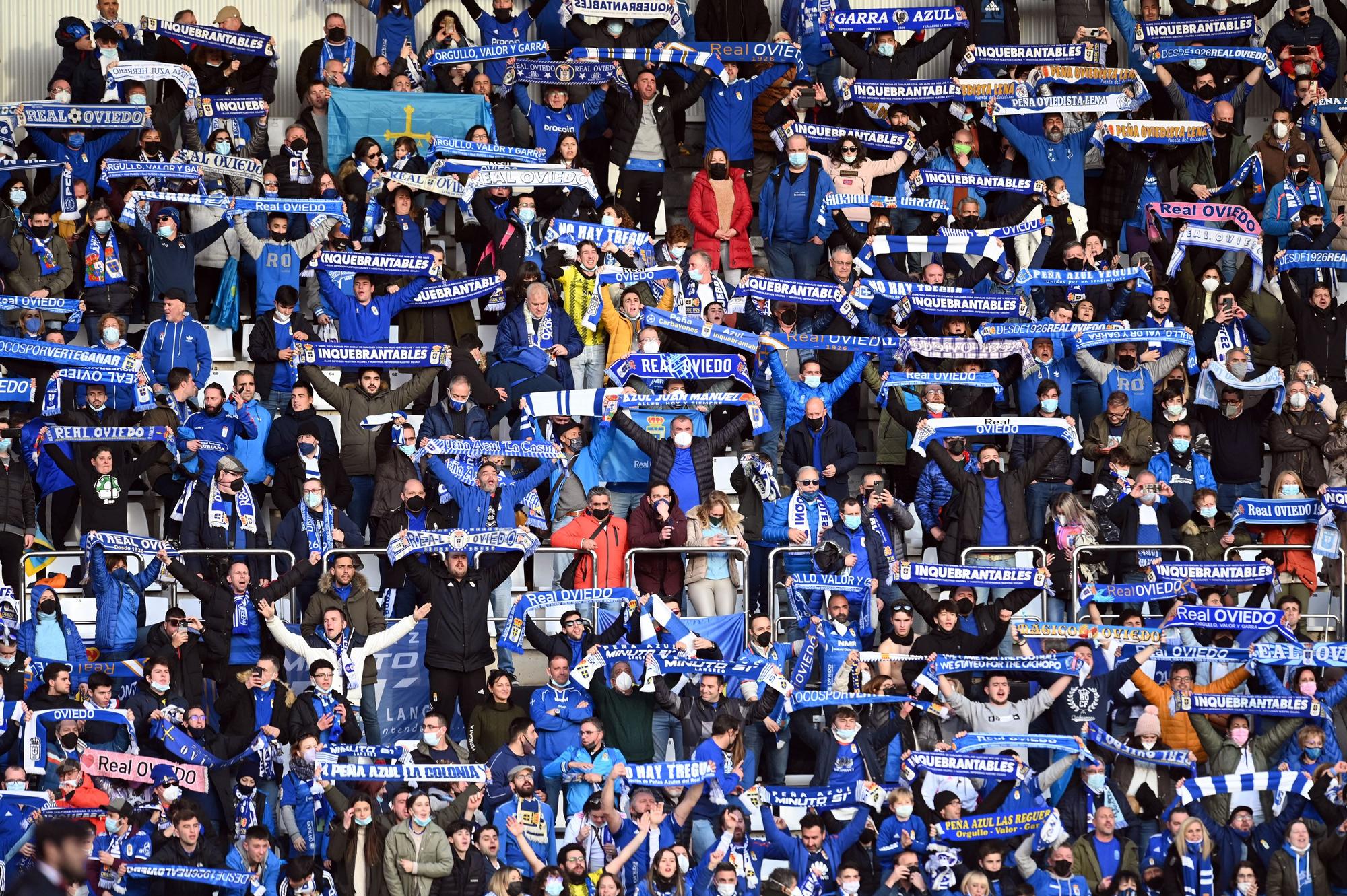 Las mejores imágenes de la victoria del Real Oviedo en Burgos (0-1)